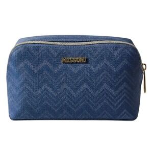 NEW Missoni Delta Airlines One Business Class Amenity Kit Navy Zigzag Pouch NEW